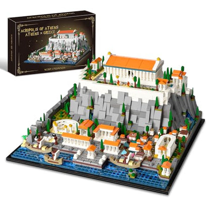 Acropolis of Athens Building Block Set 1752 PCS Greek Architecture Building Set Famous Landmark Parthenon Temple Model Kit Gift for Adults Teens