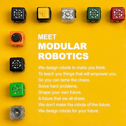 Modular Robotics Boundless Builder Pack for Science Engineering Kits with 19 Robot Cubes - STEM for Teens and Younger Children (Ages 4+)