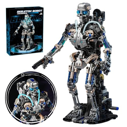 Mechanical Skeleton Robot Building Blocks Set, 3D Robotic Model Kit - color: Skeleton