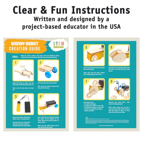 Wonky Wheels Robot Kit, 10-Pack – Simple Circuits STEM Project, Ages 8+