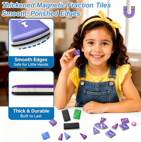 Magnetic Fraction Educational Puzzle & Homeschooling Math Manipulatives