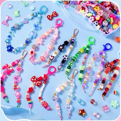 TOHONGADON 1501 Pcs DIY Bag Charm Kit, Colorful Keychain Making Kit - color: 1501 Pcs Beads