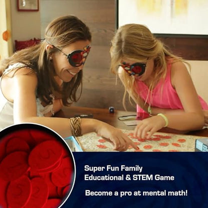 Chalk & Chuckles Super Math Spy Board Game for Kids Ages 8-12 | Practice Multiplication, Division, Addition & Subtraction | STEM Math Toy for Boys & Girls | Educational Game for Classroom & Family Fun