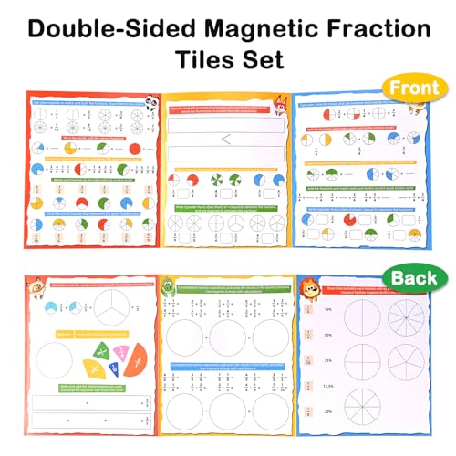 Magnetic Fraction Demonstration Book with Magnetic Fraction Tiles & Circles