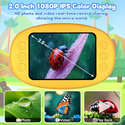 1000X Handheld Digital Microscope for Kids, STEM Educational Toy - color: Orange