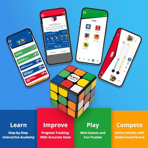 The Original Rubik's Connected 3x3 Smart Bluetooth App-Enabled Rubiks Cube