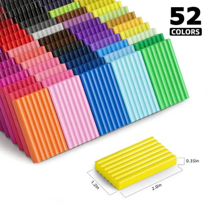 Artpar 52 Colors Polymer Clay Kit,Oven Bake Modeling Clay for Kids Adults - color: 50