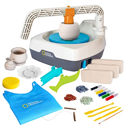 National Geographic Deluxe Pottery Wheel Complete Starter Kit for Kids - style: Deluxe Starter Bundle