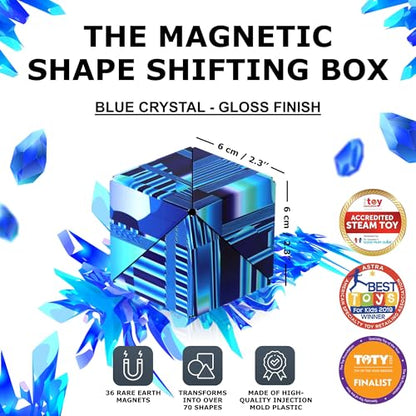 Shashibo DODECA Magnetic Puzzle Cube, Stress Relief Fidget Toy - color: Blue Crystal, size: DODECA