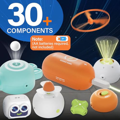 Science Kits for Kids, 448+ Projects Circuit Exploration Kits Educational Electronics Toys for Boys & Girls Hands-On Engineering Toy, Birthday, Halloween, Christmas Gift for Ages 5 6 7 8 9 10 11 12
