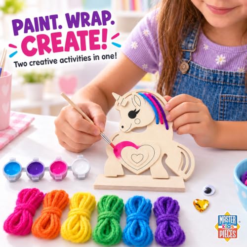 Works of Ahhh... Craft Set - Unicorn Wood Yarn Wrapping Family Craft Kit - style: Yarn Wrap Unicorn