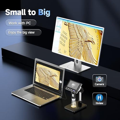 Leipan 4.3" Coin Microscope Coin Magnifier, 1980P HD Digital Microscope