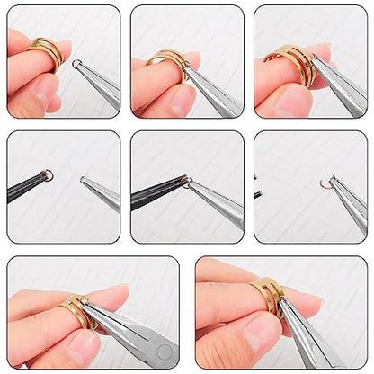 URSKYTOUS 3Pcs Jewelry Pliers Set Jewelry Making Pliers Tools Kit Include Jewelry Making Needle Nose Chain Nose Round Pliers Wire Cutter for Bracelet Beading DIY Craft Jewelry Making Supplies - color: 3pcs Pink Blue Purple
