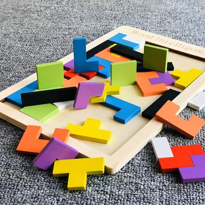 4 Pack Wooden Blocks Puzzles