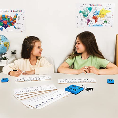 Simply Magic 12-Pack Double-Sided Dry Erase Number Line White Boards 4"x12"