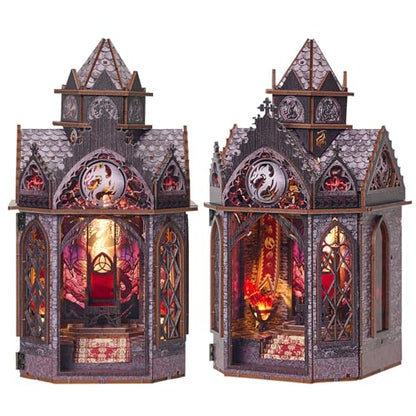 Roroom DIY Miniature House Kit, Gothic Dragon Tower Dollhouse Kit - color: Spire of the Wyrm
