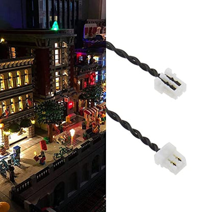 The Lord of the Tools 3Pcs Connection Cables Compatible with Lego Or All Other Building Blocks Power Functions Extension Wire Power Connective Cord 15cm/ 5.9inch
