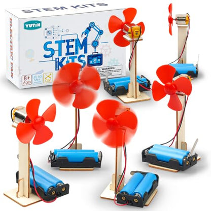 6 STEM Science Kits for Kids Age 8-12, Classroom Electric Fan Circuit Kit