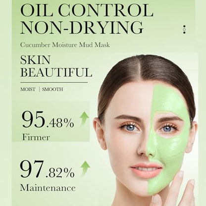 Etuanxi 30Pcs SPA Recovery Mud Mask Clay Mask for Face Vitamin C & Cucumber & Dead Sea Mud Masks for Face Mask Moisturizing Deep Cleansing Mud Mask Skin Care Set