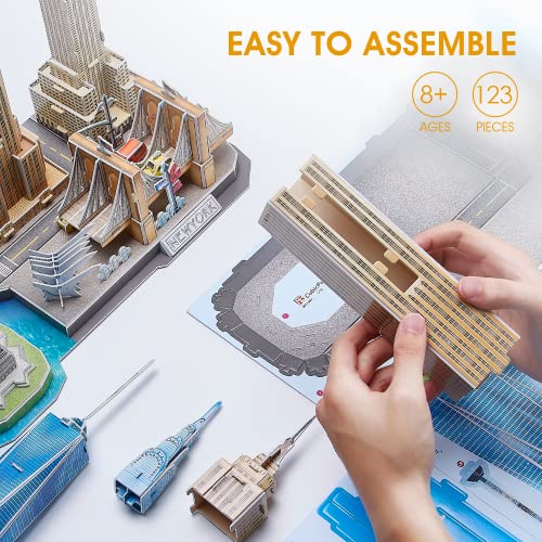 3D Puzzles for Kids Ages 8-10 Arts Crafts for Kids Ages 8-12 New York Cityline 3D Architecture Crafts for Girls Ages 8-12, Toys Gifts for 8 Year Old Girls Gifts for 10 Year Old Girl Building Model - style: 1 CITY LINE NEW YORK