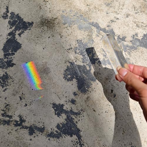 3 Pcs Equilateral Crystal Prisms Set - 1", 2" & 4" Glass Prisms for Physics Teaching, Rainbow Maker & Photography, Light Prism for Refracted Light Spectrum, Optical Triangular Prism Props