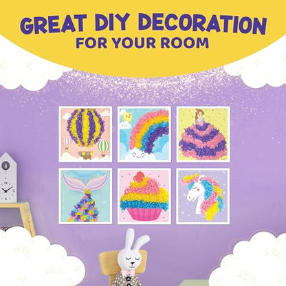 jackinthebox Poke Art Magical Flower Pressing Craft Kit for Girls, Ages 4-8 - style: Magical