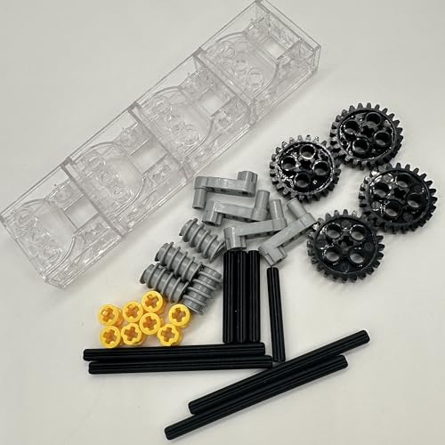 2 Set of Technic Trans-Clear GEARBOX ASSEMBLY Kits Compatible with legoes Technic Trans-Clear Wormbox gear motor REDUCER block Mindstorms robotics ev3 NXT transparent robot power functions 6588 - color: Transparent 2pcs
