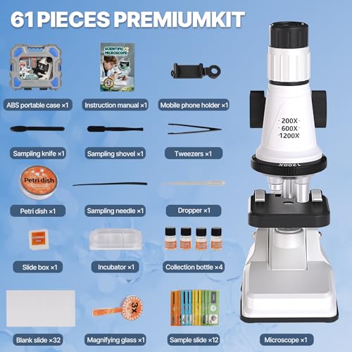 Kids Microscope Kit with Blank and Prepared Slides