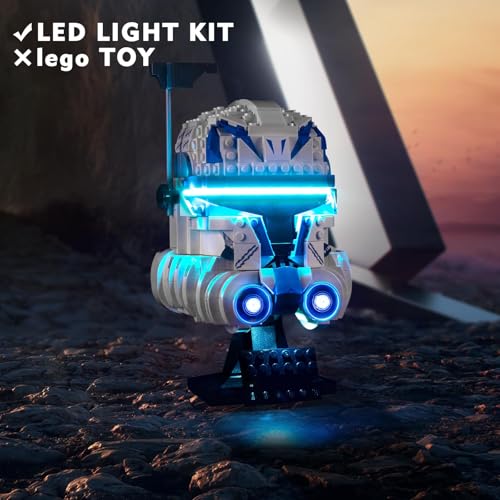 VONADO LED Light Kit Compatible with Lego Captain Rex Helmet Set 75349, DIY Lighting Compatible with Lego Helmet 75349 (No Model), Creative Lights Compatible with Lego Helmet 2023 Series - style: Light Compatible with Lego Captain Rex Helmet 75349