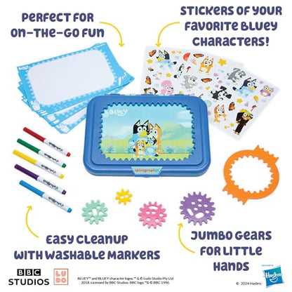Spirograph Jr Bluey Toys Toddler Arts and Crafts for Kids Drawing Kit - style: Bluey