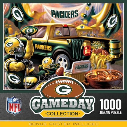 MasterPieces 1000 Piece Jigsaw Puzzle for Adults - NFL Green Bay Packers Gameday - 19.25"x26.75" - style: Green Bay Packers