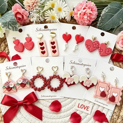 11 Pcs Heart & Love Themed Polymer Clay Cutters Set - Valentine's Day, Wedding & Engagement Clay Cutters for Polymer Clay Jewelry Making, Fit Gift for Wife - color: engaged