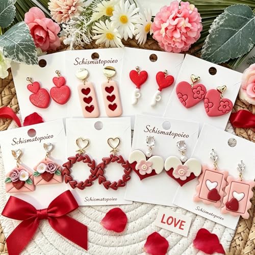 11 Pcs Heart & Love Themed Polymer Clay Cutters Set - Valentine's Day, Wedding & Engagement Clay Cutters for Polymer Clay Jewelry Making, Fit Gift for Wife - color: engaged