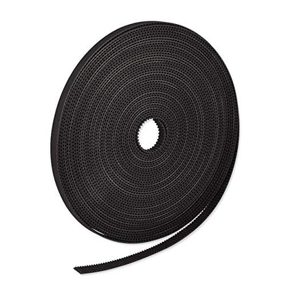 3D Printing GT2 Timing Belt, Zeelo 5 Meters (16.4ft) GT2 Open Timing Belt 2mm Pitch 6mm Width Rubber Fiberglass Fit for RepRap Prusa Mendel Rostock CR-10 Ender 3 3D Printers - Black - color: 5M
