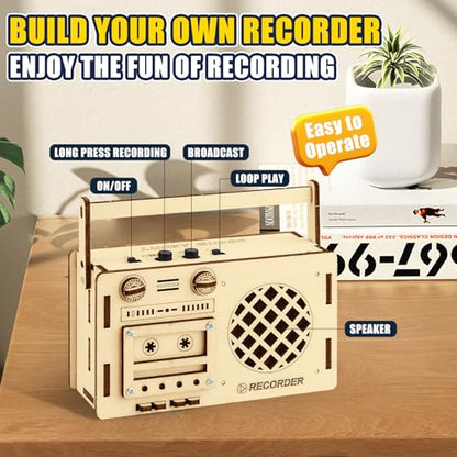 LUCKY GUESS 3-in-1 STEM Kit DIY Radio Recorder Speaker Gift for Teens - style: 3 in 1 Set of Radio, Recorder, Bluetooth