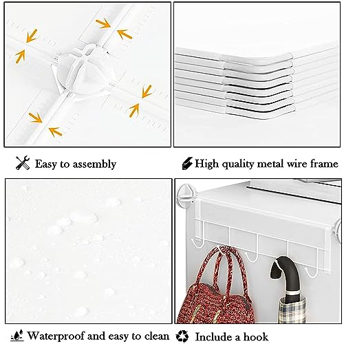 AWTATOS Closet Organizer 8 Cube Storage Shelves, White - color: White
