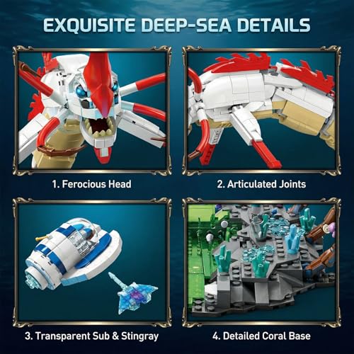 Mechanical Kraken Building Block Set Model Kit - color: Kraken