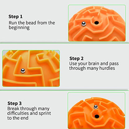 3D Maze Ball Puzzle Games Toys for Kids Age 6 7 8+ Boys Girls Gifts Ideas - color: Orange