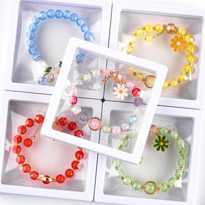 XSEINO About 1200PCS 6mm Glass Beads Warm Yellow Bracelet Making Kit - color: Orange Yellow Series