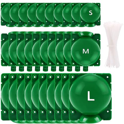 Plant Root Growing Box, 30 Pack, 3 Sizes, Green