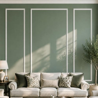 SMARTSTANDARD Precut Wall Molding Kit, Ready to Assemble, 3 Frames, Style2 - color: White: 3 Frames, Style2