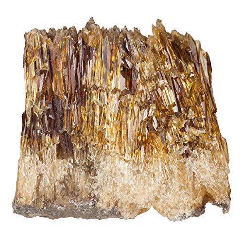 mookaitedecor 0.22-0.33 lb Raw Amber Calcite Crystal Cluster Geode Stone