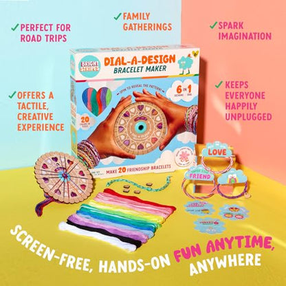 Bright Stripes Dial-A-Design DIY Bracelet Maker Kit with Patterns, Ages 8+ - color: Multicolor, style: Bracelet Maker