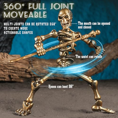 6 Pcs T13 Skeleton Action Figures Set,Titan Dummy 13,Skeleton Toy