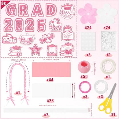 Money Leis for Graduation 2026 - Graduation Leis 2026 Pink Graduations Leis - color: Money Leis - Pink