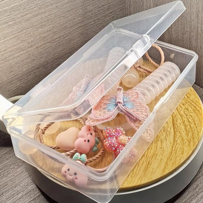 19 Pack Rectangular Clear Plastic Storage Containers - size: 5.7 x 3.35 x 1.38 inch