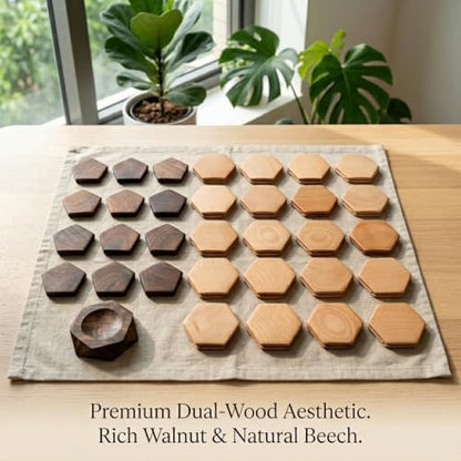 3D Wooden Soccer Ball Puzzle for Adults, Walnut and Beech Desk Décor,Gift - style: Walnut + Beech