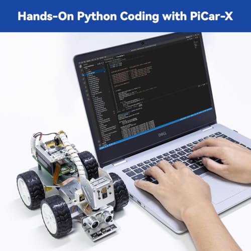 SunFounder Picar-X AI Robot Smart Car Kit for Raspberry Pi 5/4/3B+/Zero 2w, Openclaw LLMs ChatGPT/Gemini/Grok, Voice&Video Recognition, Python, Scratch, Camera (RPI NOT Included) - color: Picarx
