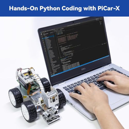 SunFounder Picar-X AI Robot Smart Car Kit for Raspberry Pi 5/4/3B+/Zero 2w, Openclaw LLMs ChatGPT/Gemini/Grok, Voice&Video Recognition, Python, Scratch, Camera (RPI NOT Included) - color: Picarx