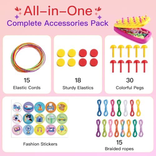 Arts and Crafts for Kids Age 8-12 Friendship Bracelet Making Kit for Girls - Best Birthday Gifts Ideas for Girl 7 9 10 11 Year Old - Popular Bracelets String Maker Toys Set (Yellow)
